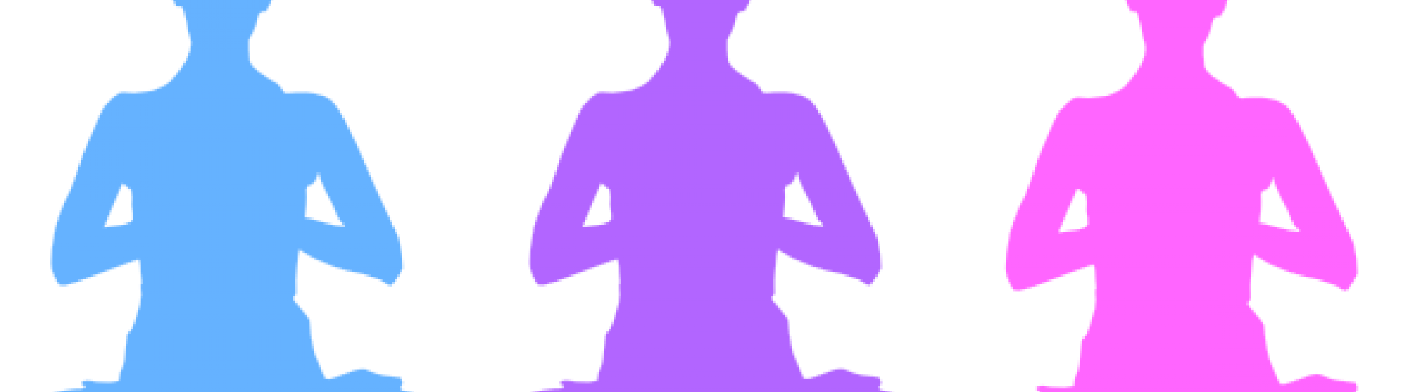 color-fill figures seated in meditation pose